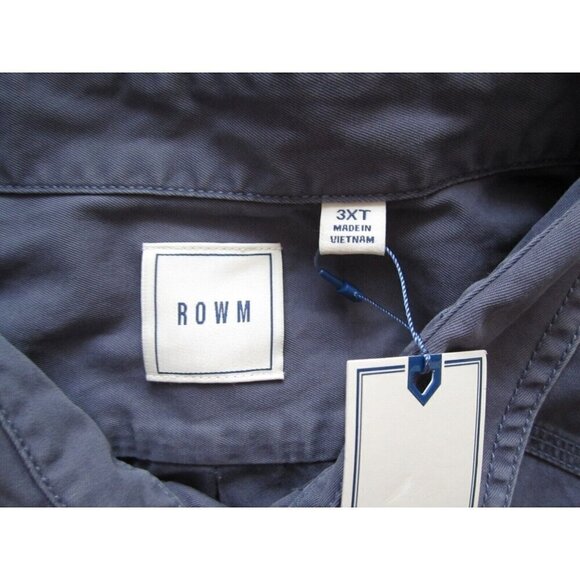 New W/ Tag Men Rowm Cotton Button Snap Long Sleeve Shirt Sz 3XT (NC3) - Picture 8 of 10